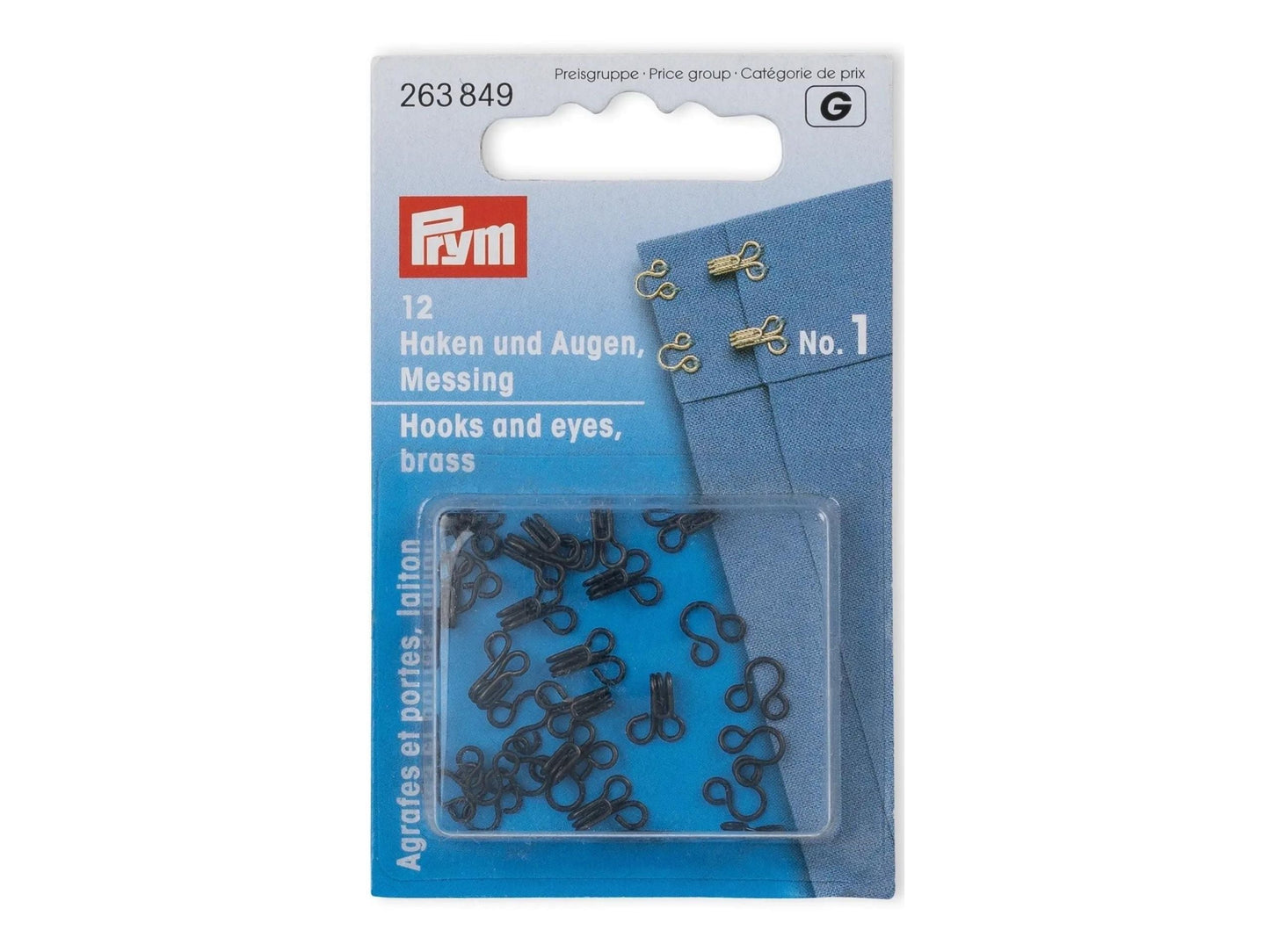 Prym Federhaken und Augen Größe 1