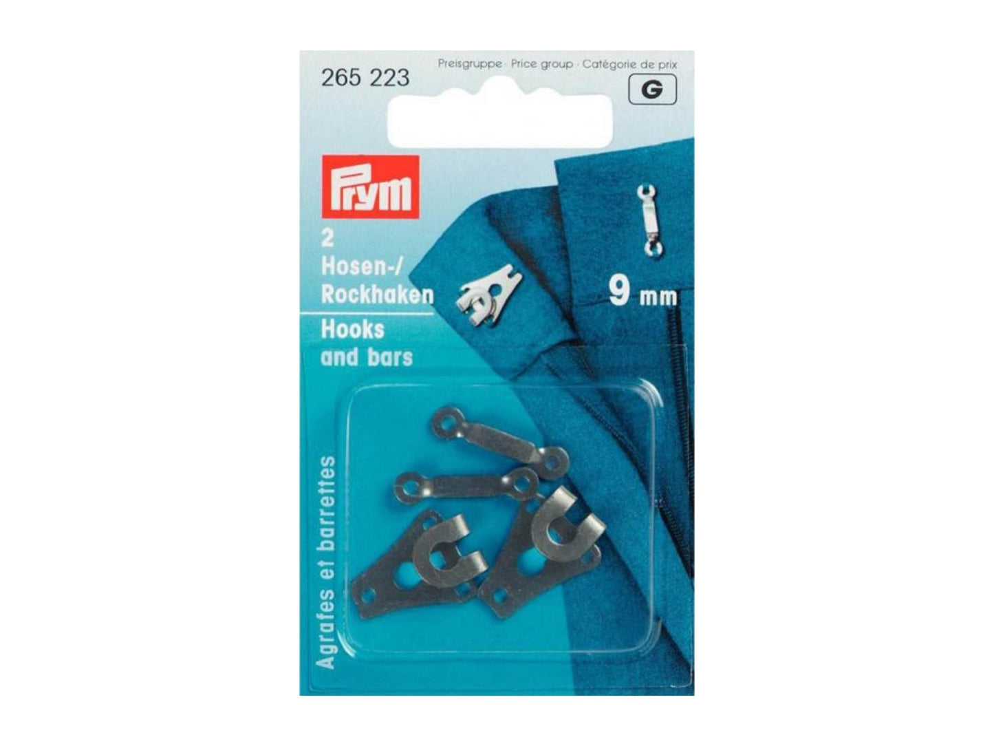 Prym Hosen/Rockhaken und Stege 9 mm