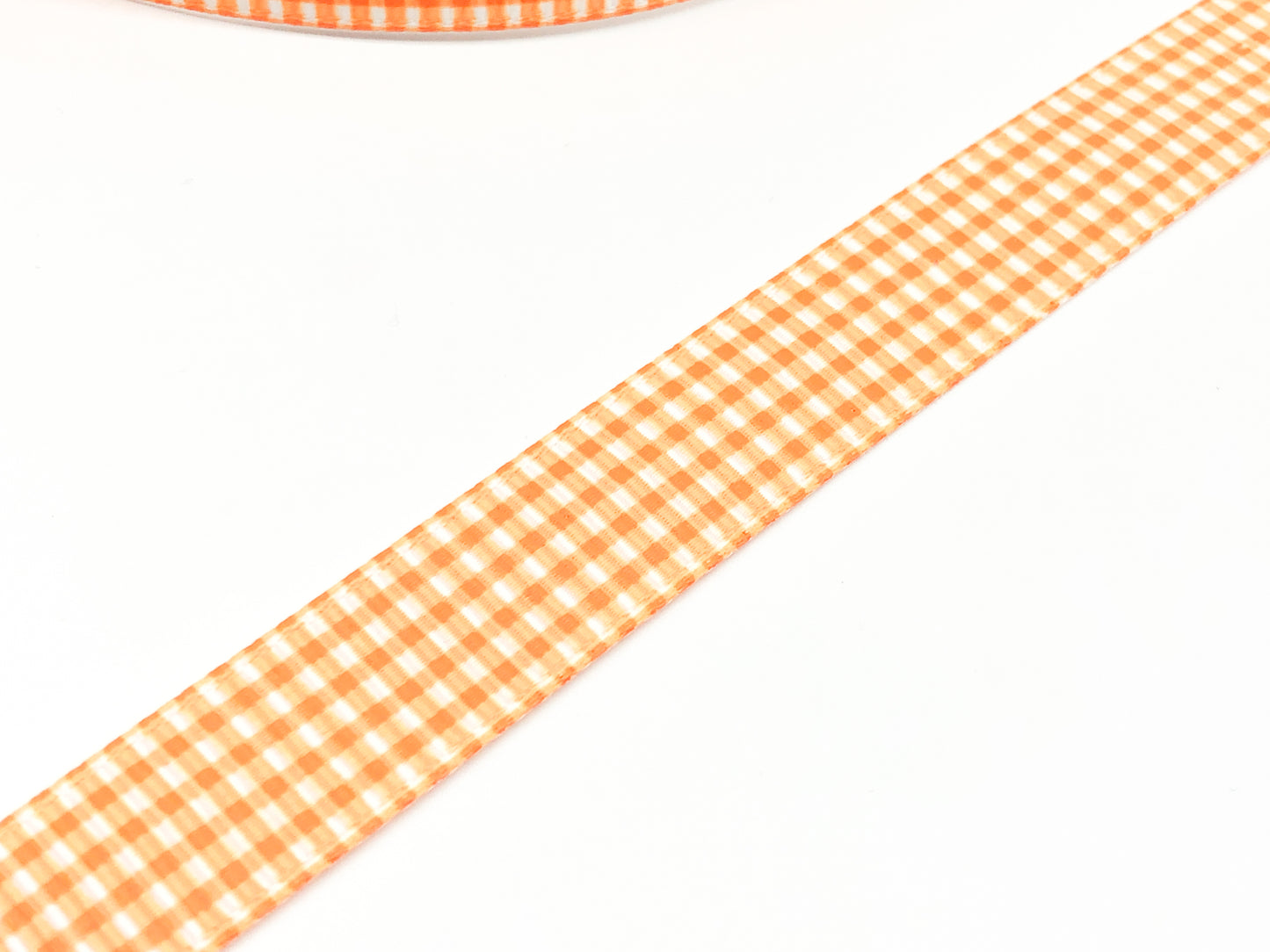 Ripsband UN Orange Kariert