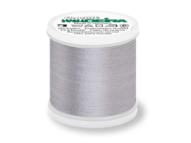 Madeira Rayon Stickgarn Silbergrau