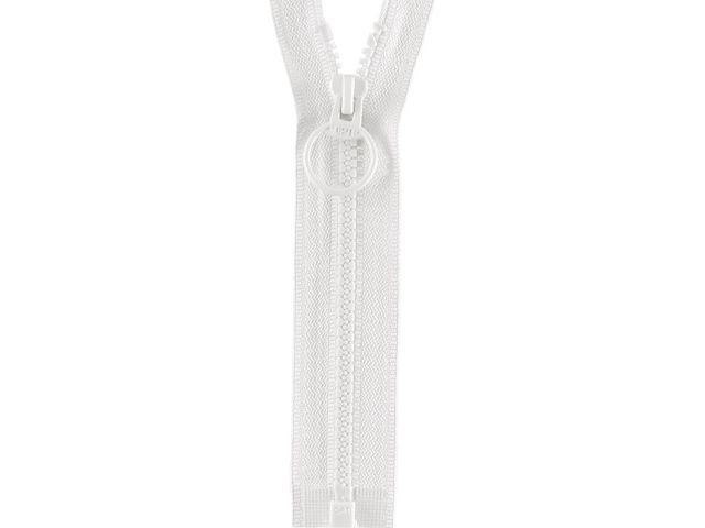 Reißverschluss Opti 20 cm Weiß teilbar Ring P40 009