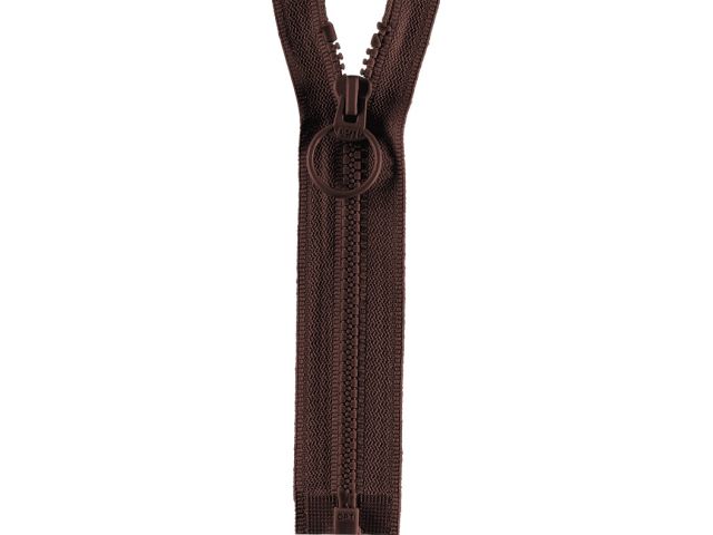 Reißverschluss Opti 20 cm Dunkelbraun teilbar Ring P40 881