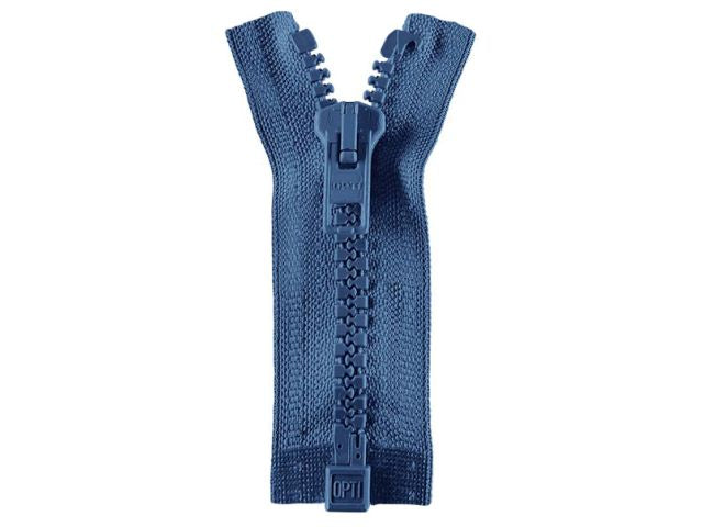 Reißverschluss Opti 70 cm Rauchblau teilbar P60 235