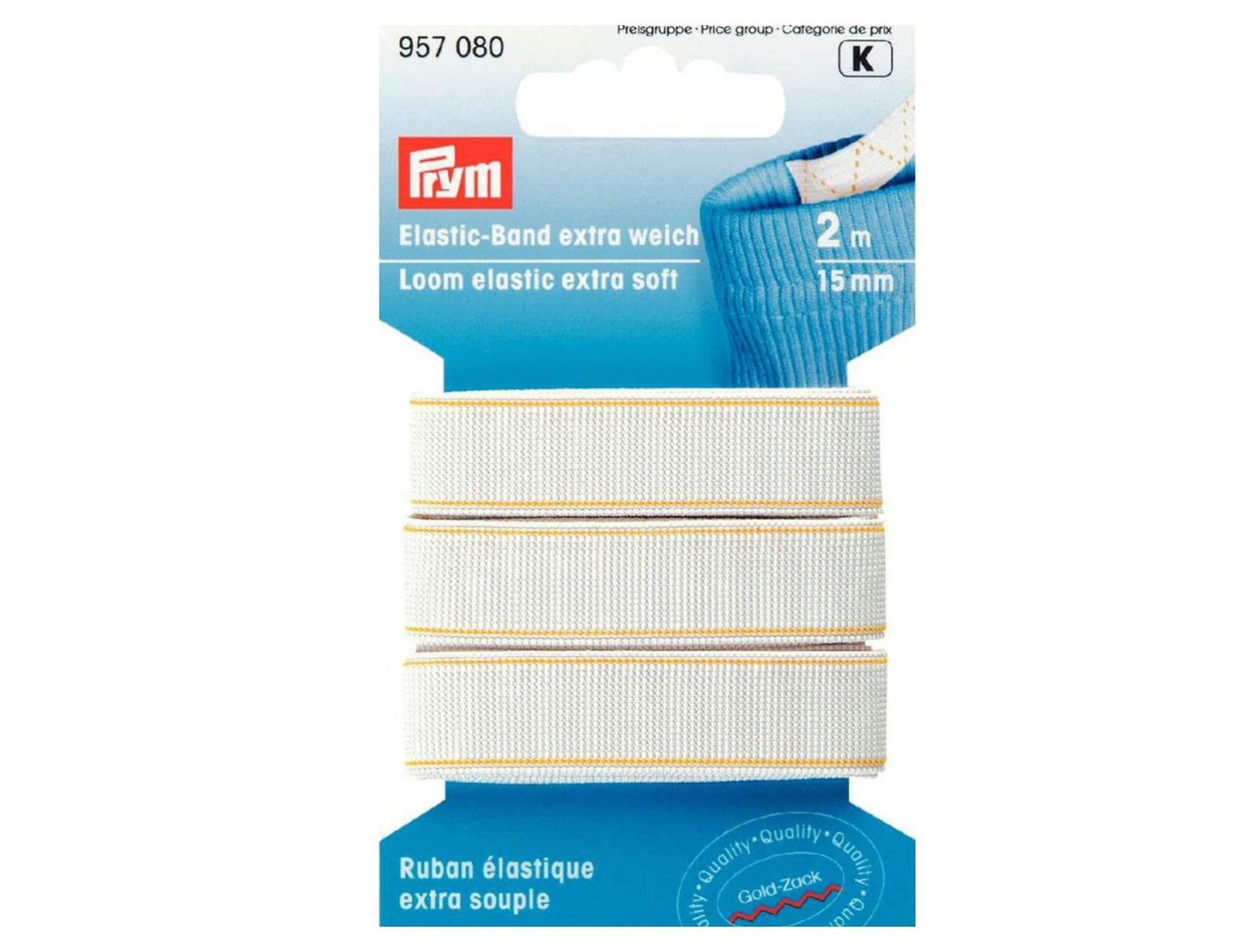 Elastic-Band extra weich 15 mm weiß