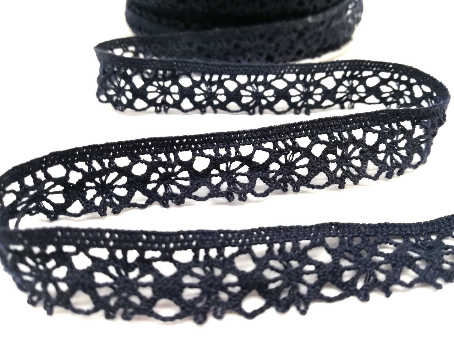 Häkelspitze Bordüre 12 mm Nachtblau