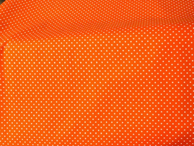 Baumwollstoff Pünktchen Orange