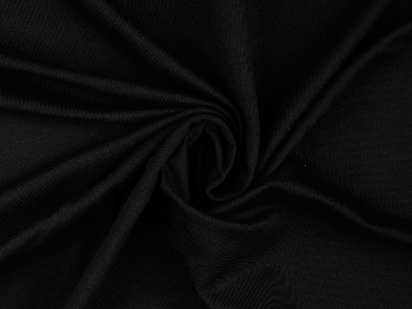 Bio-Baumwolljersey Uni Schwarz