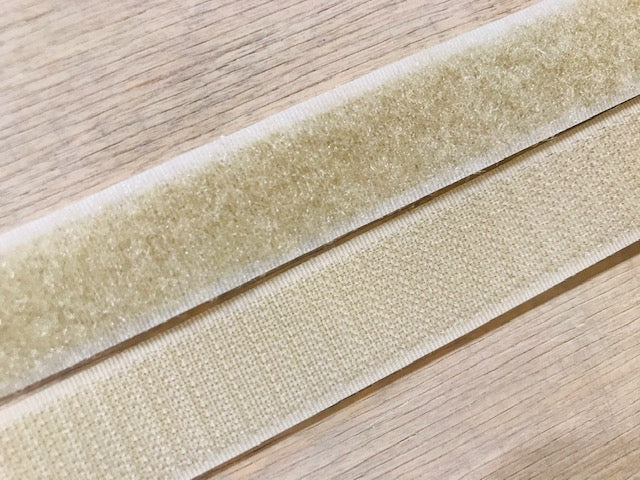 Klettverschluss 20 mm zum Aufnähen Beige