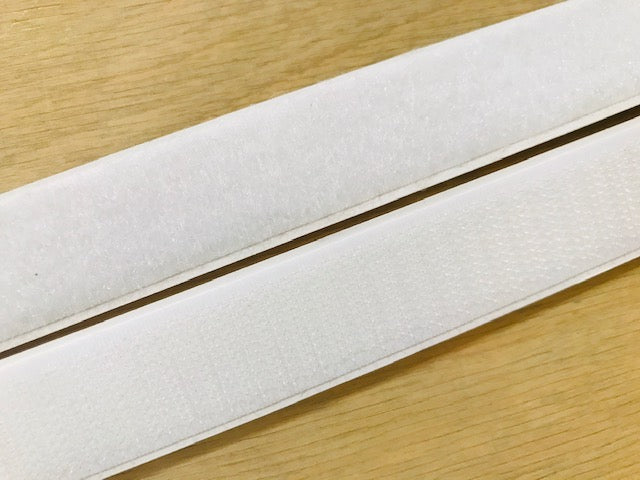 Klettverschluss 20 mm zum Aufnähen Weiß
