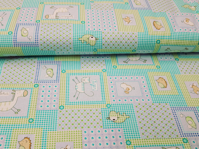 Kinderstoff Patchwork Tierbabies