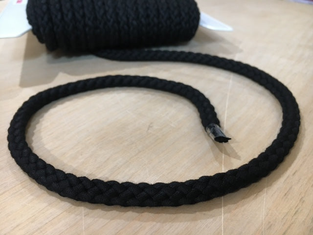 Baumwollkordel Schwarz 9 mm