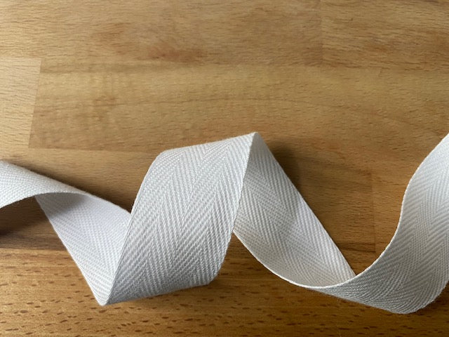 Baumwollband 30 mm Weiß
