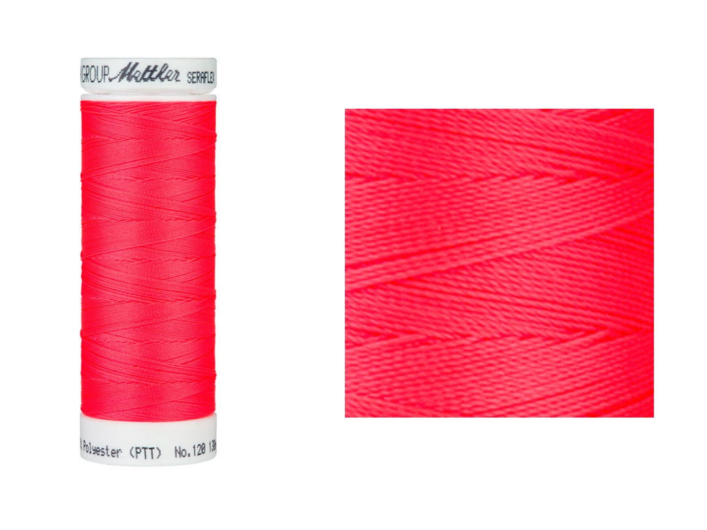 Seraflex Elastik-Nähgarn Neonkorall