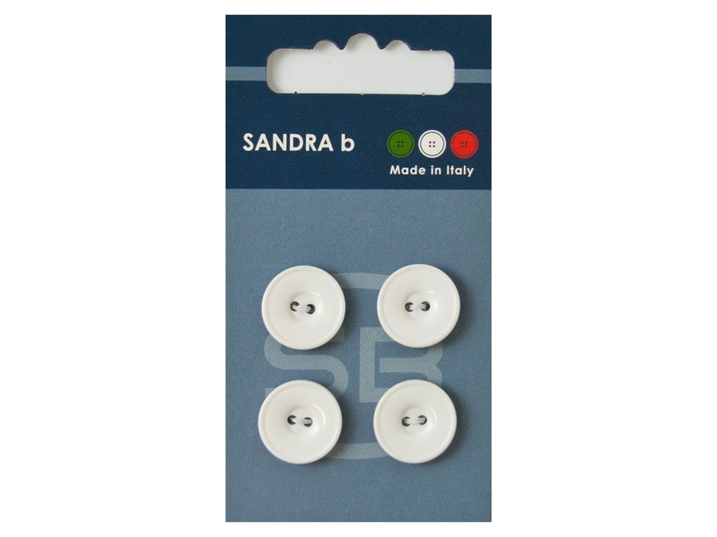 Knopf 2-Loch 15 mm weiß