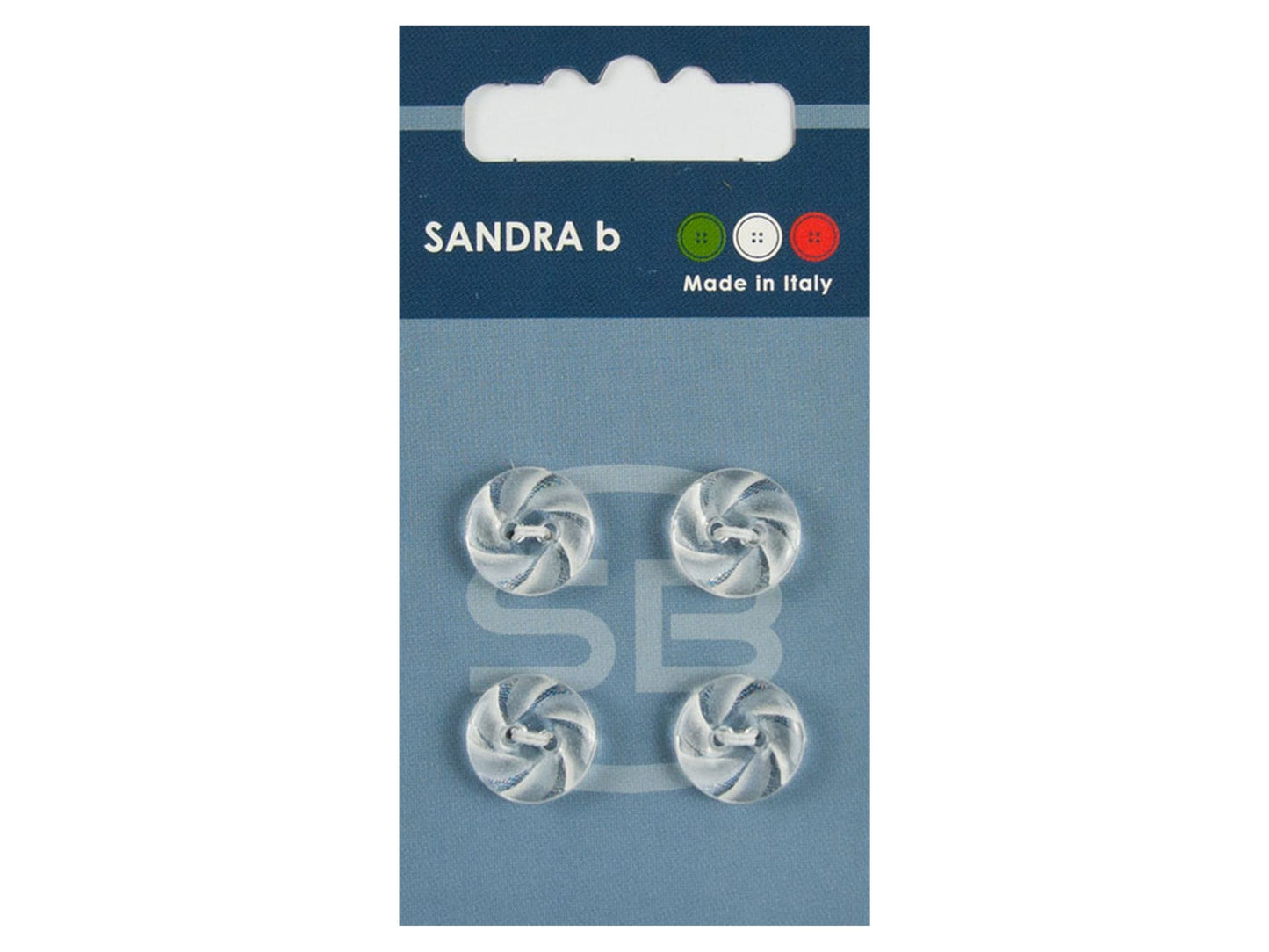 Knopf 2-Loch 12,5 mm transparent