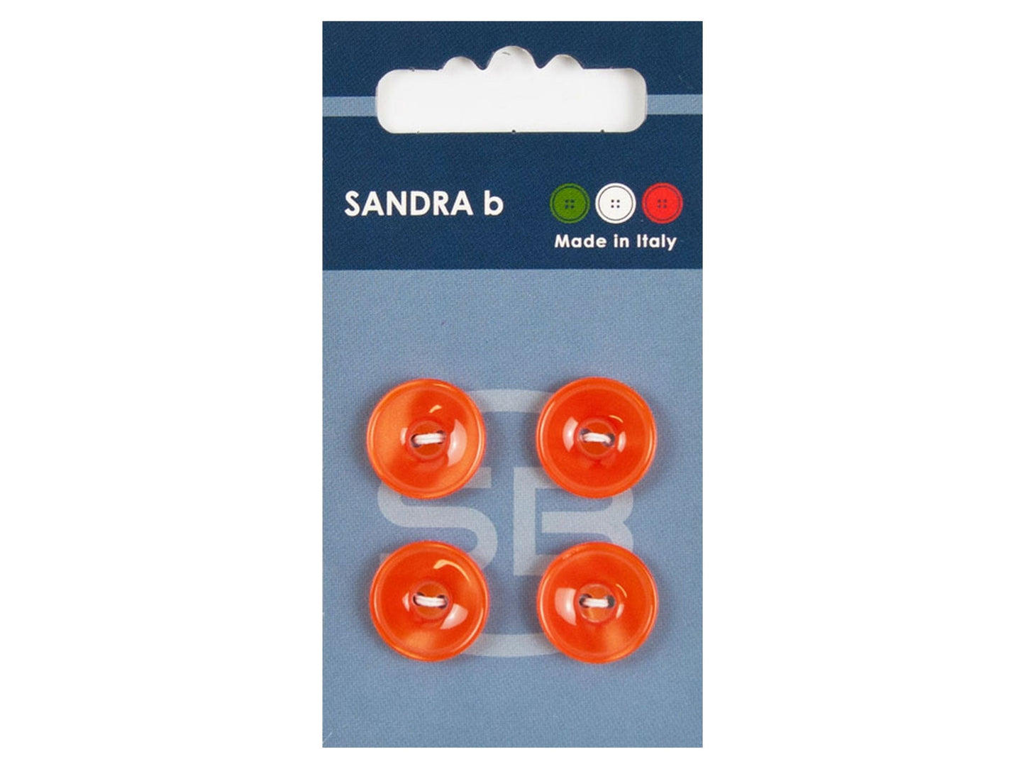 Knopf 2-Loch 15 mm orange