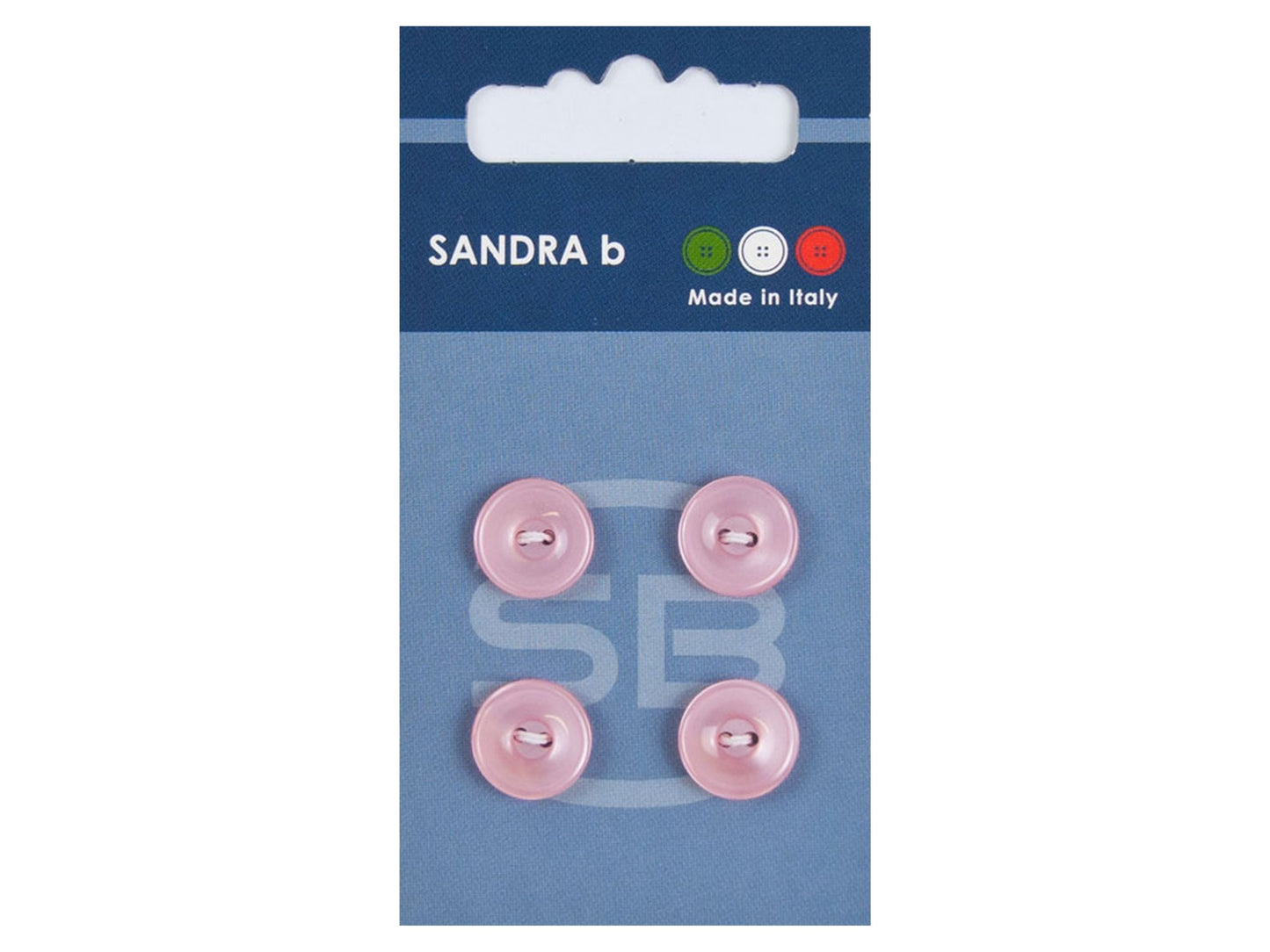 Knopf 2-Loch 12,5 mm rosa