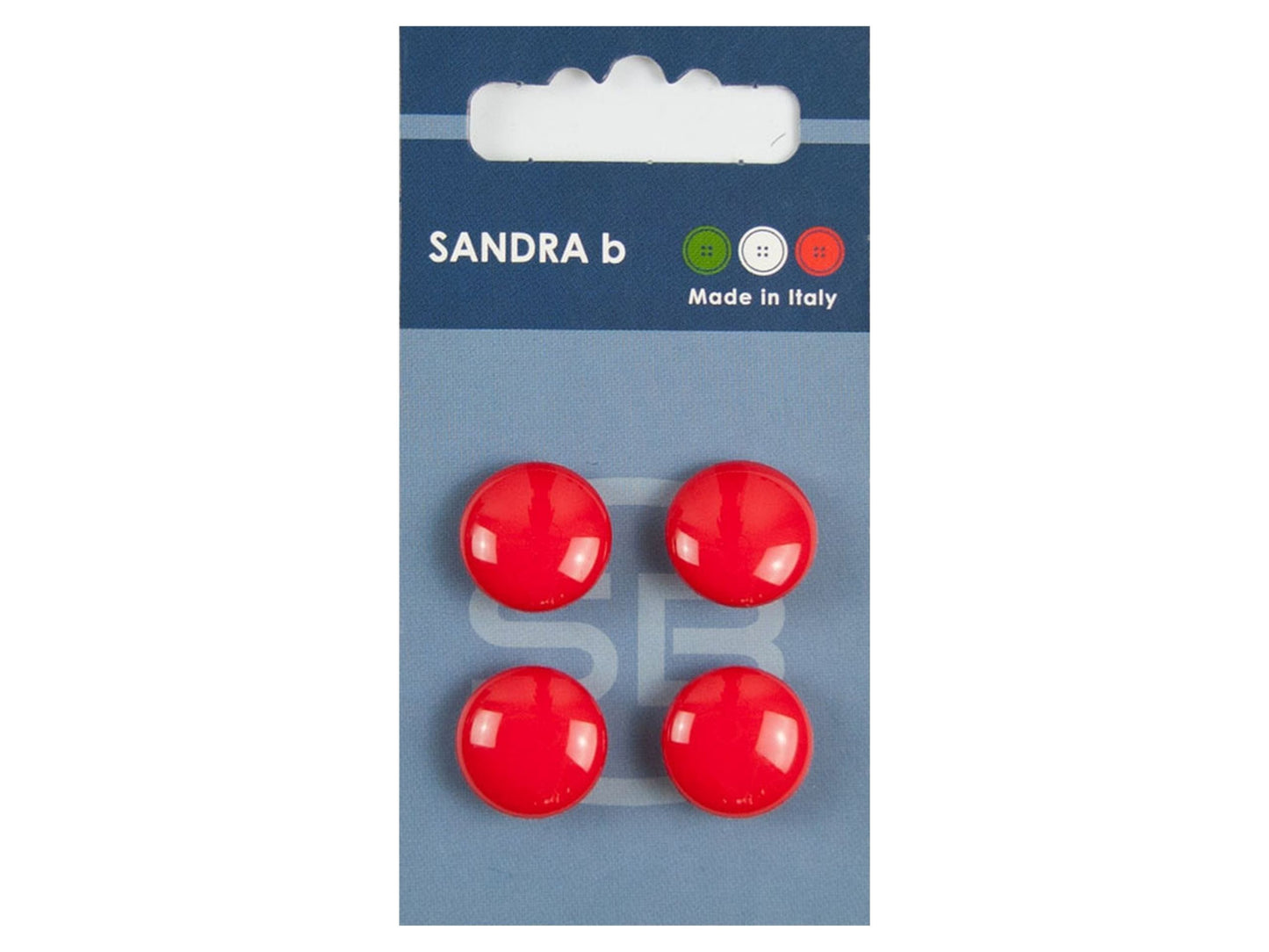 Knopf Unternäher/Stegknopf 15 mm rot