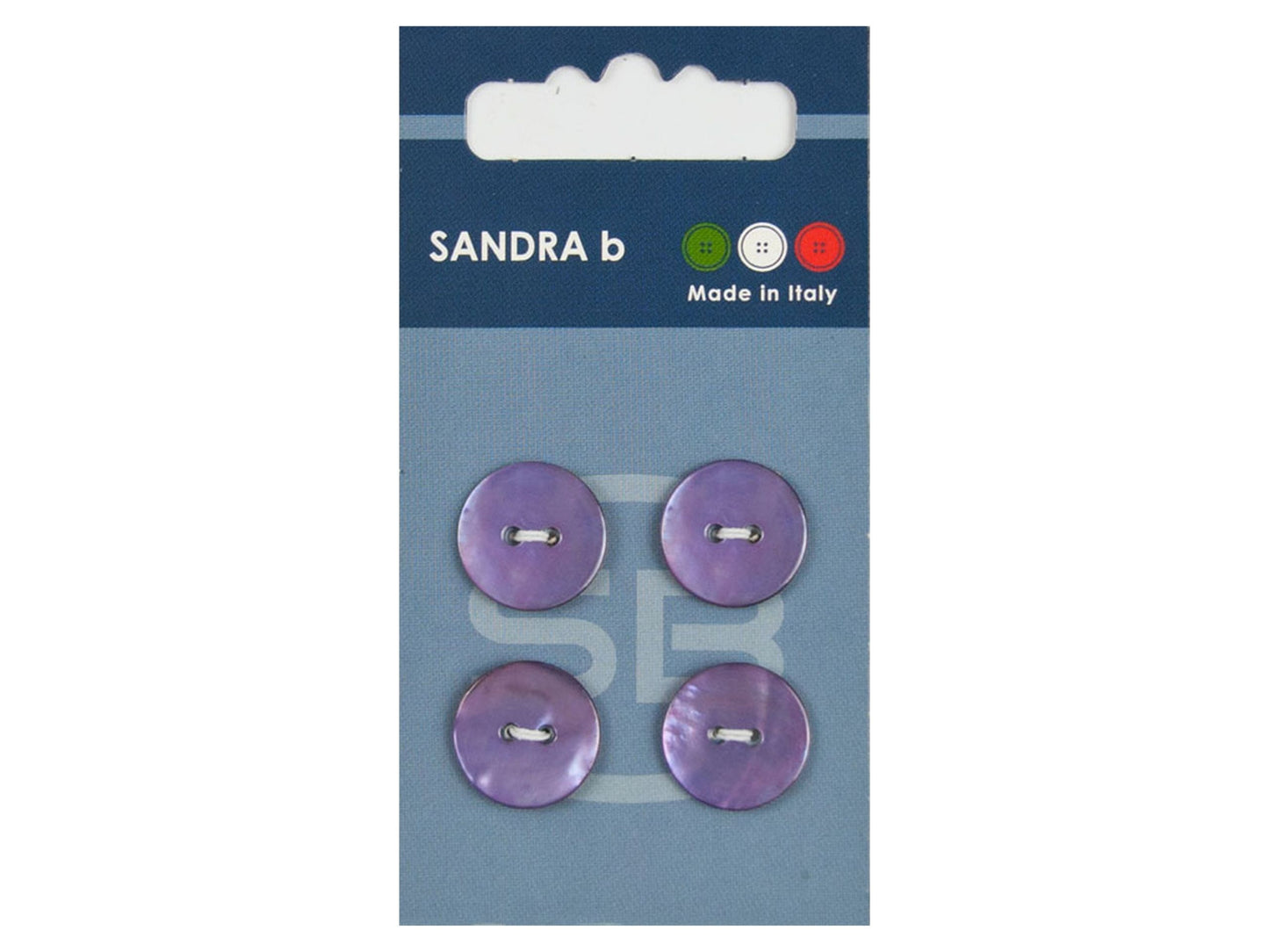 Knopf 2-Loch 15 mm flieder Perlmutt