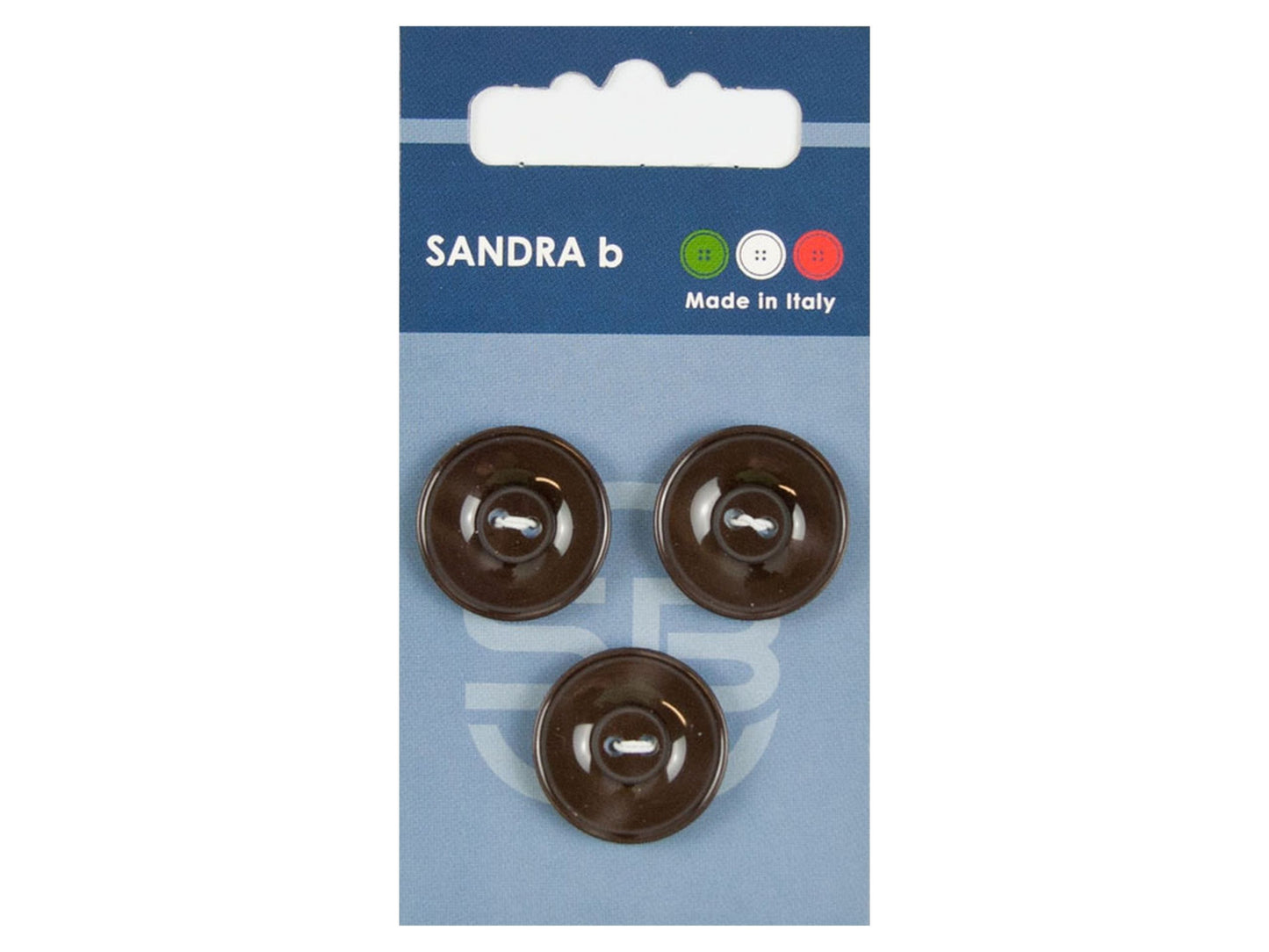 Knopf 2-Loch 20,5 mm dunkelbraun