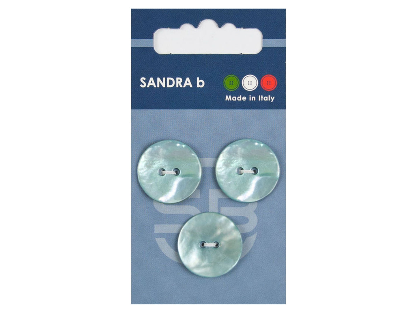 Knopf 2-Loch 20,5 mm hellblau