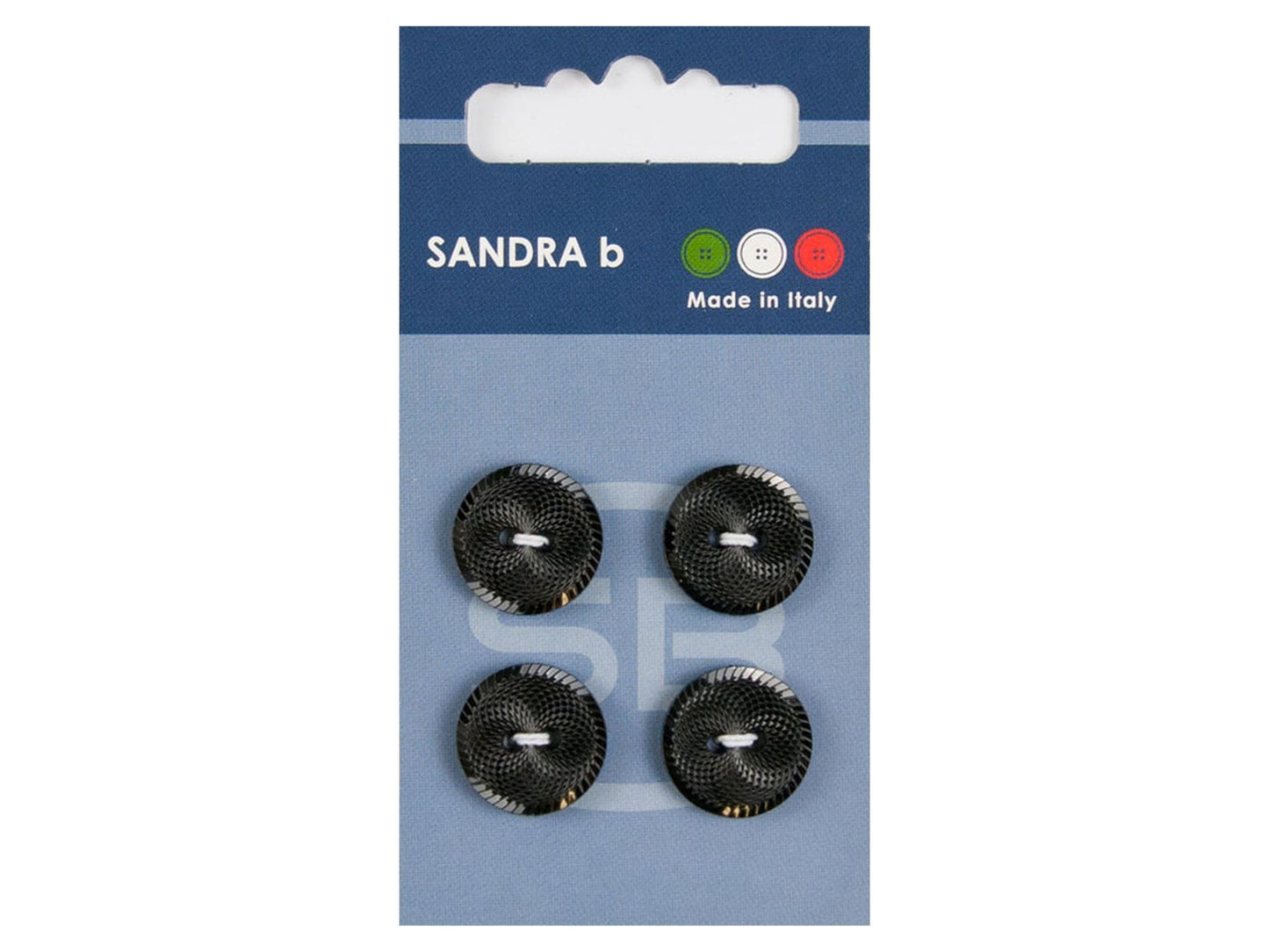 Knopf 2-Loch 15 mm schwarz