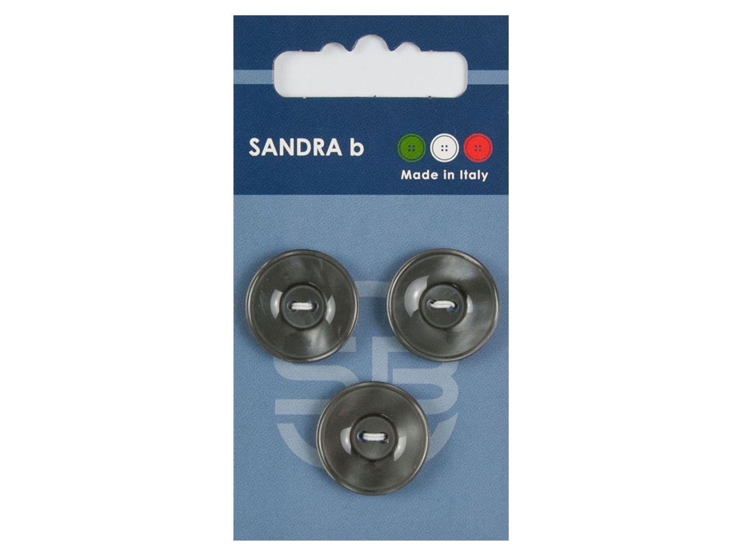 Knopf 2-Loch 20,5 mm Grau