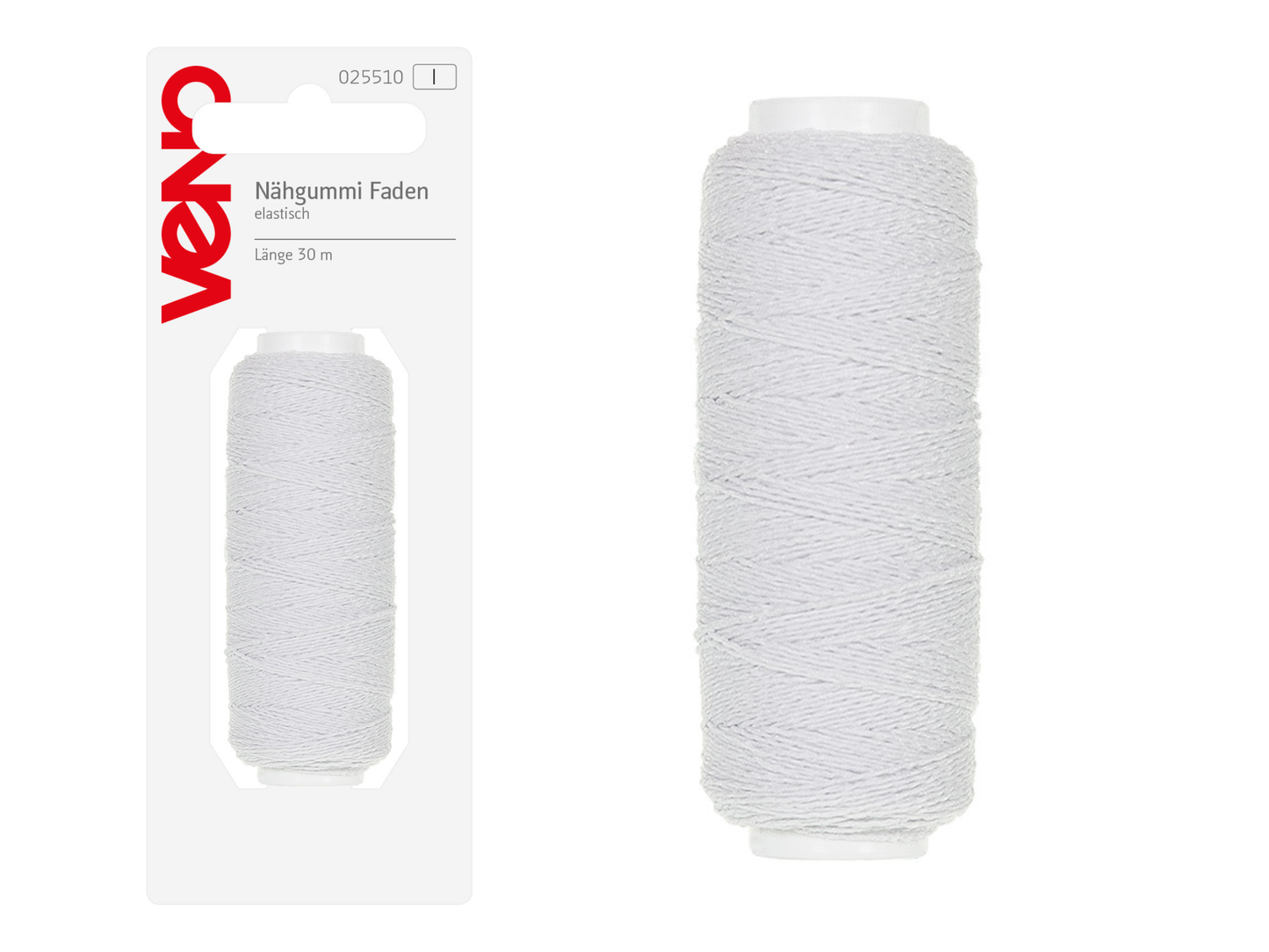 VENO Elastic-Nähfaden Weiß 0,5 mm