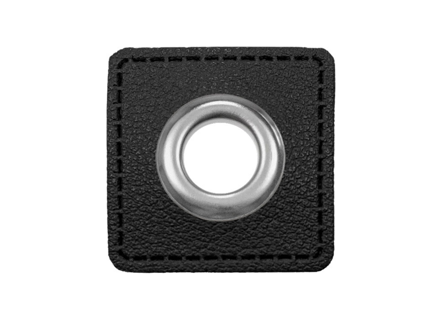 Ösenpatches für Kordeln Lederimitat