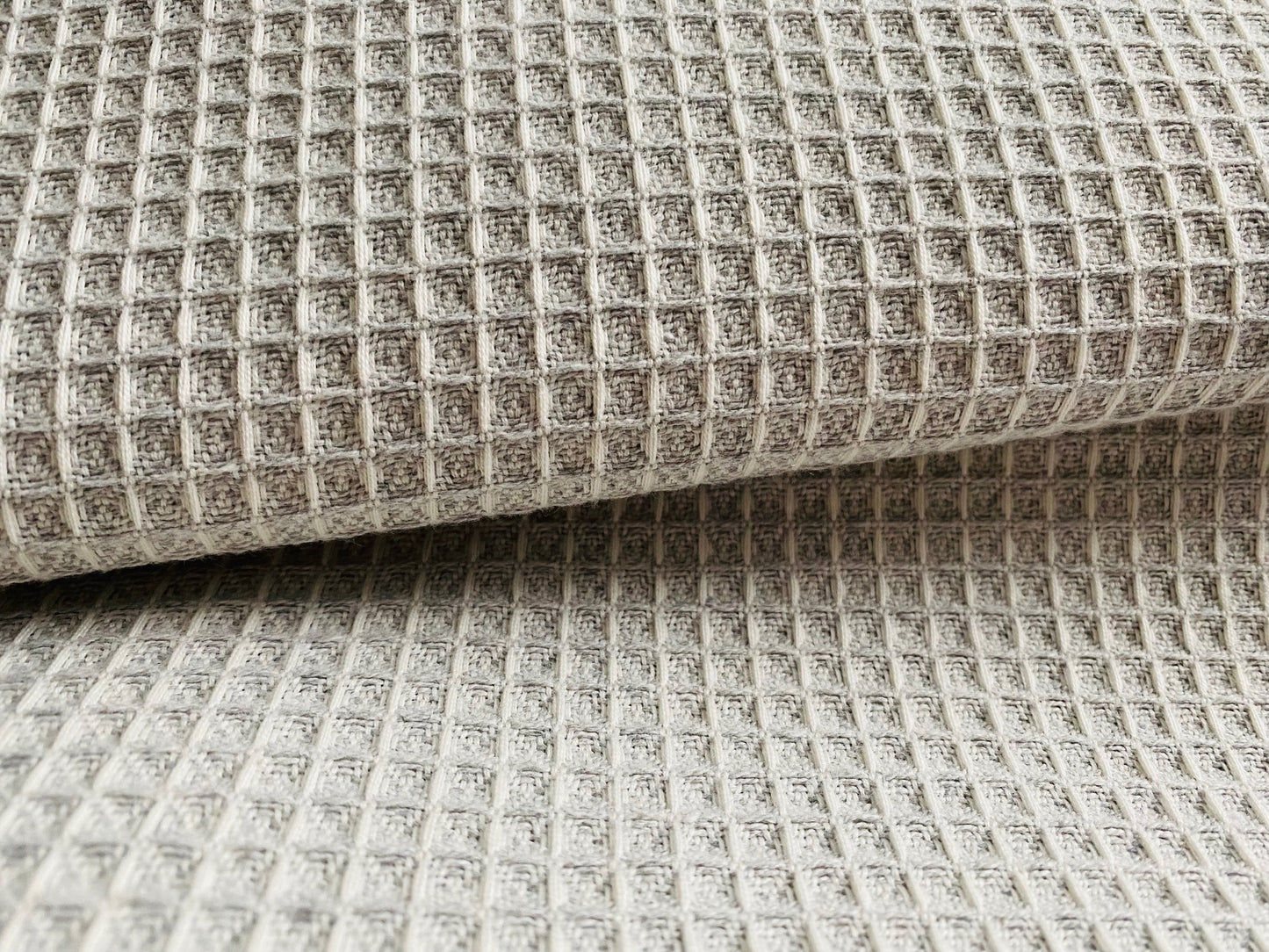 Softes Waffelpique Hellgrau