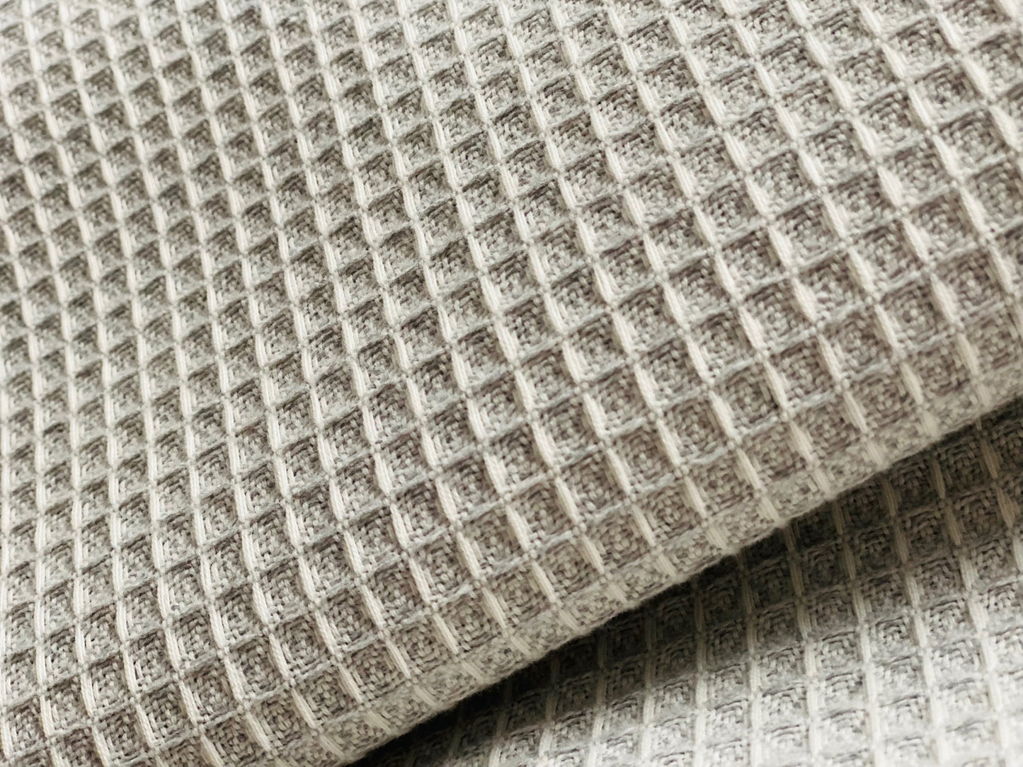 Softes Waffelpique Hellgrau