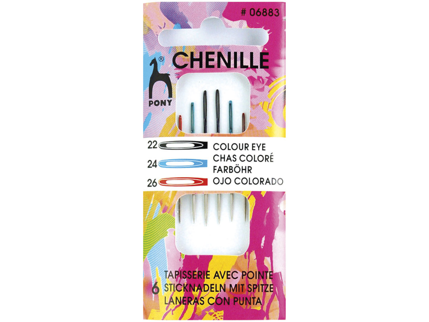 Sticknadeln Chenille mit Spitze No. 22-26