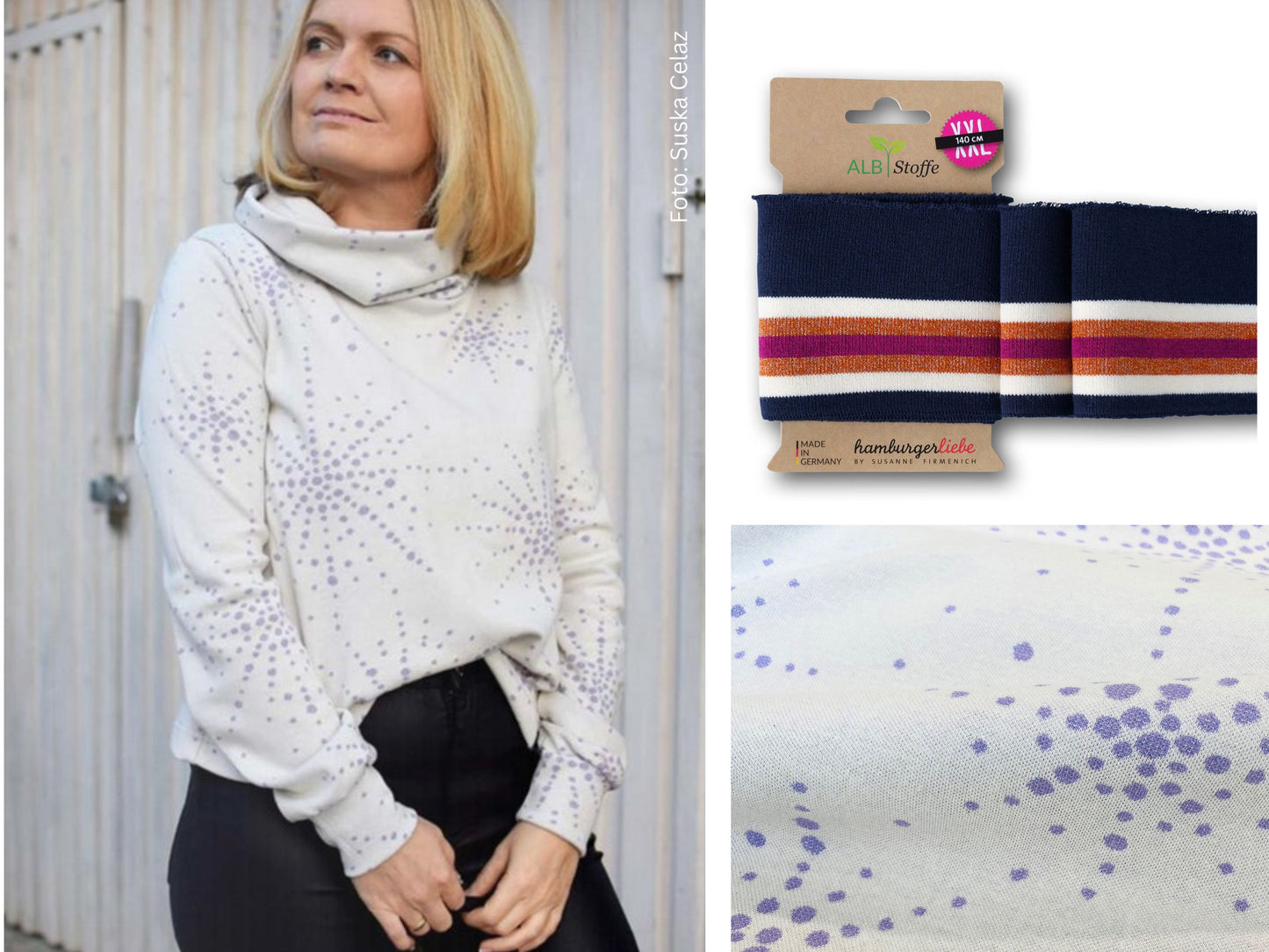 Bio-Jacquard Jersey Glossy Bloom