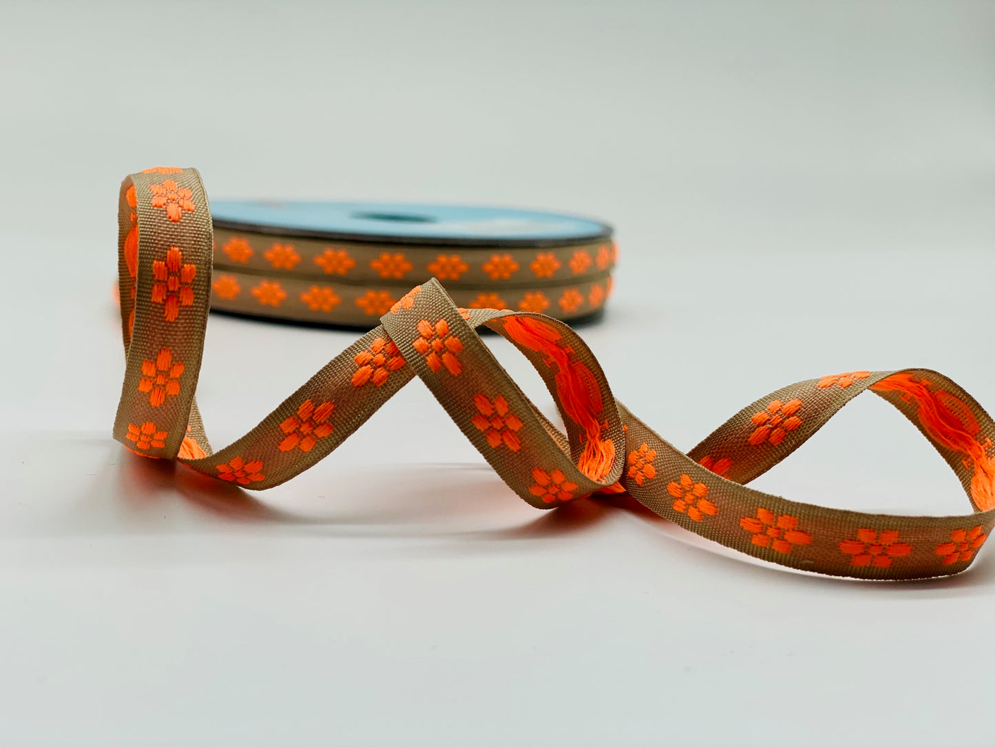 Webband Neonblümchen Orange