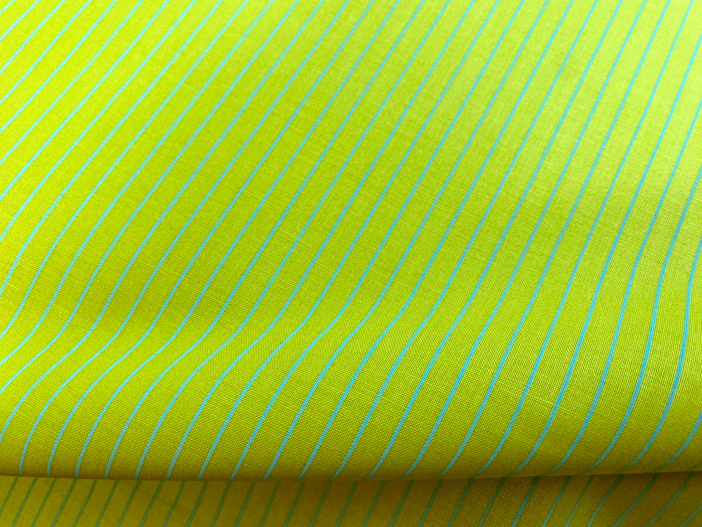 Baumwollstoff Tiny Stripes Neongelb