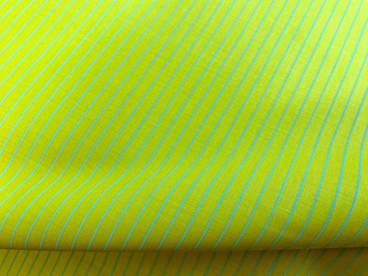 Baumwollstoff Tiny Stripes Neongelb
