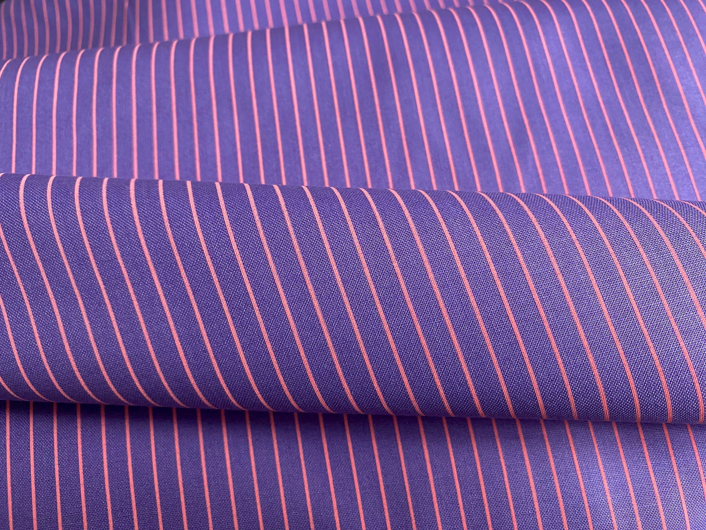 Baumwollstoff Tiny Stripes Lila Tula Pink