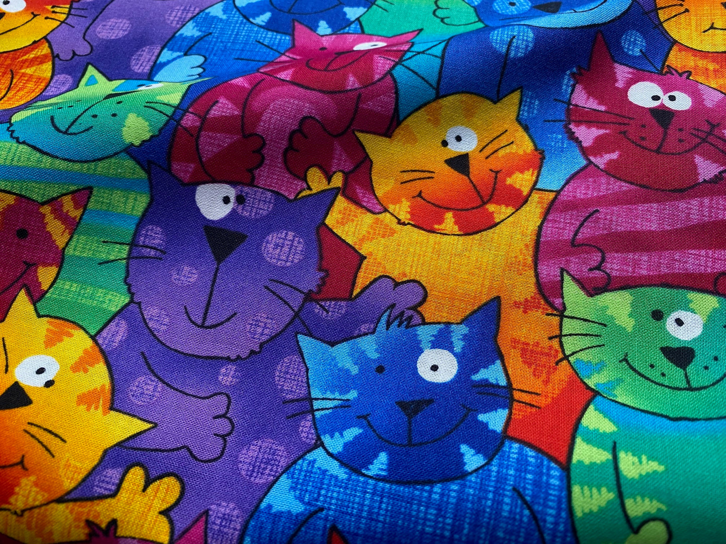 Kinderstoff Crazy Cats Katzen