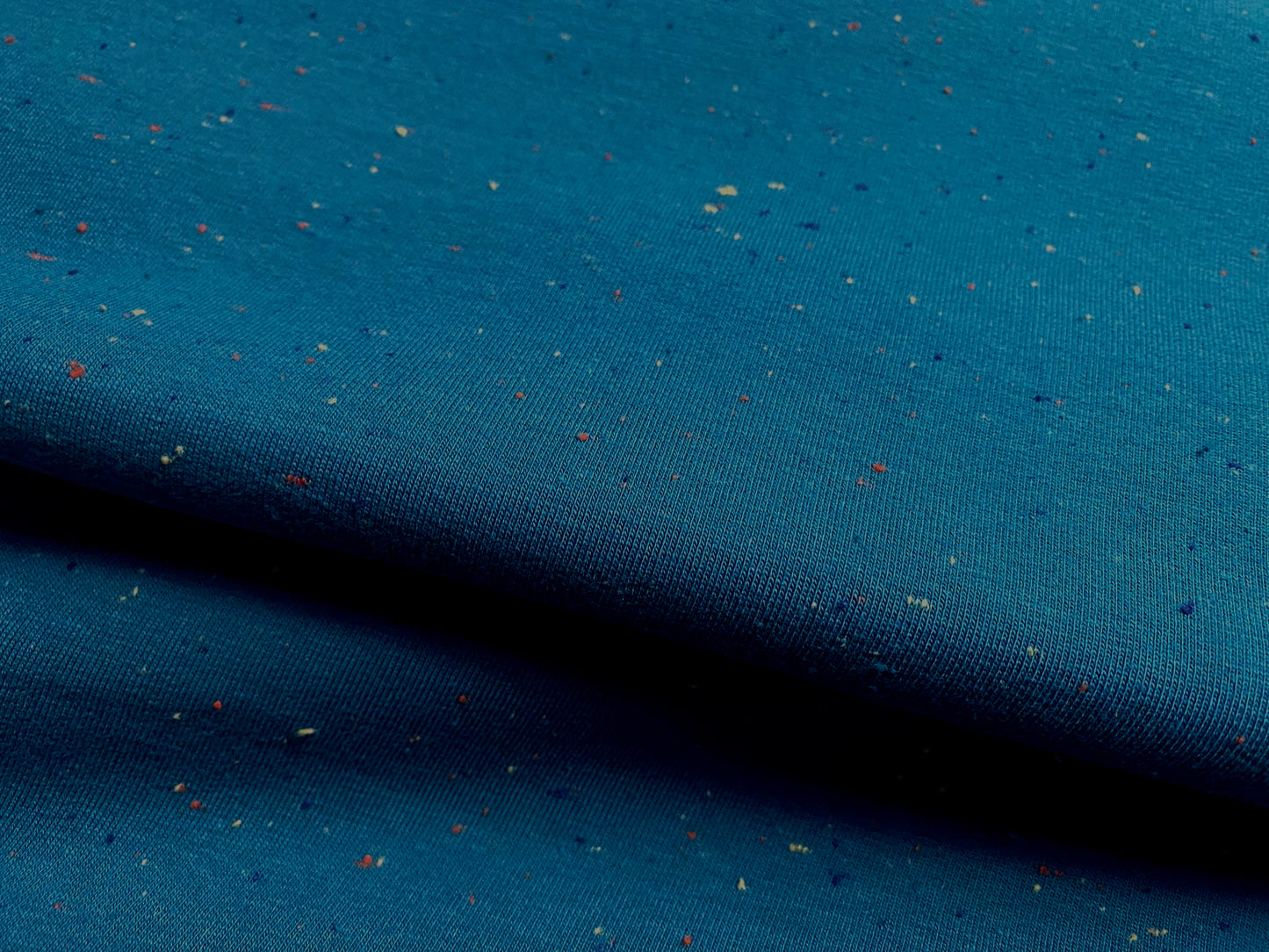 Sweatshirtstoff Cosy Petrol Bunt