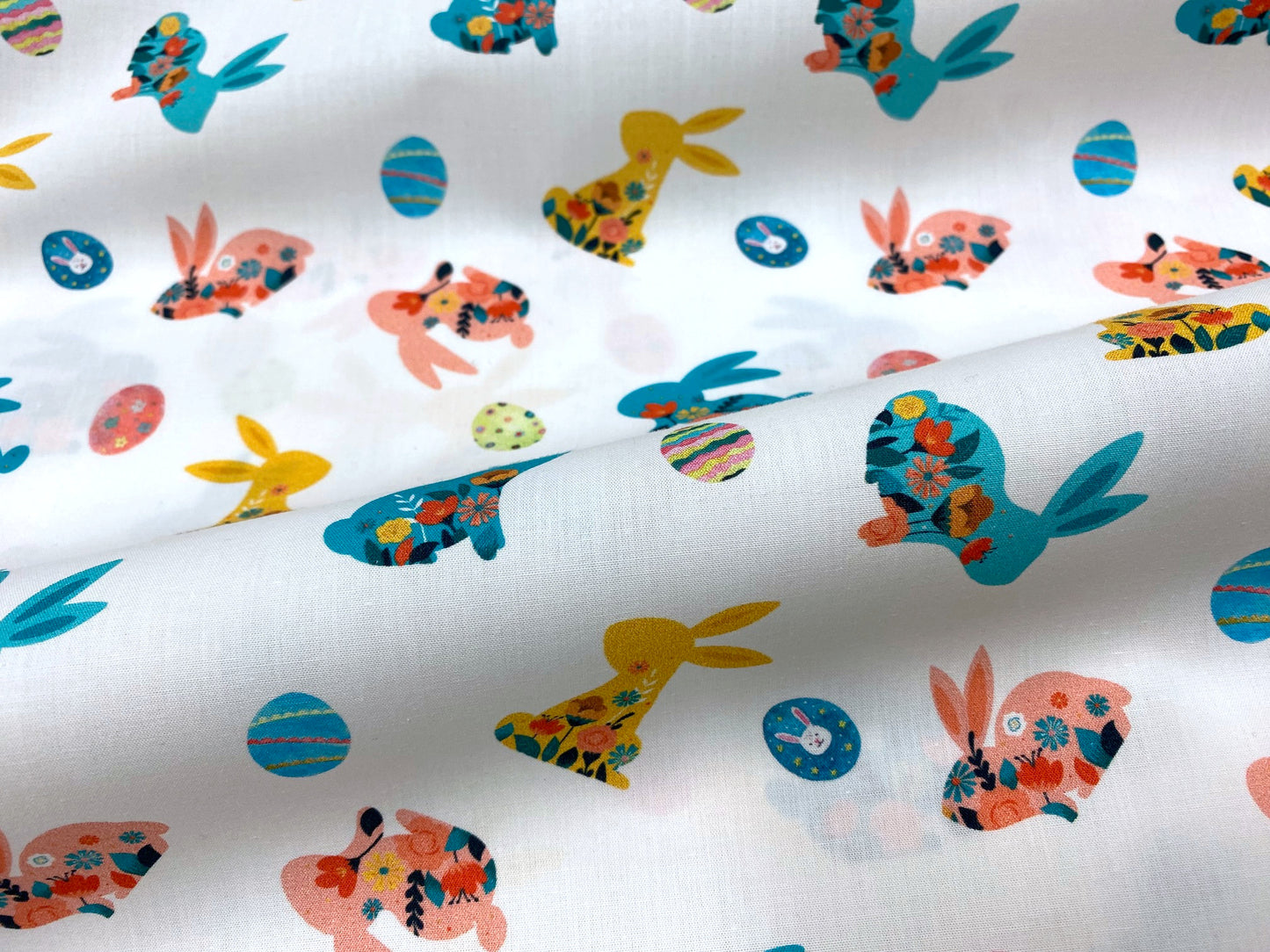 Baumwollstoff Happy Easter Osterhase