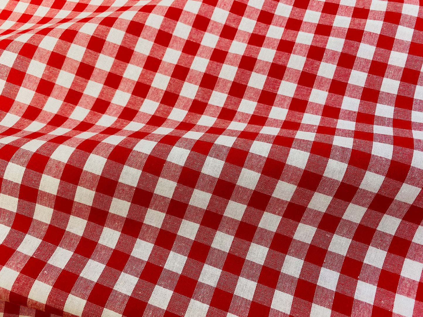 Baumwollstoff Vichy Karo Rot