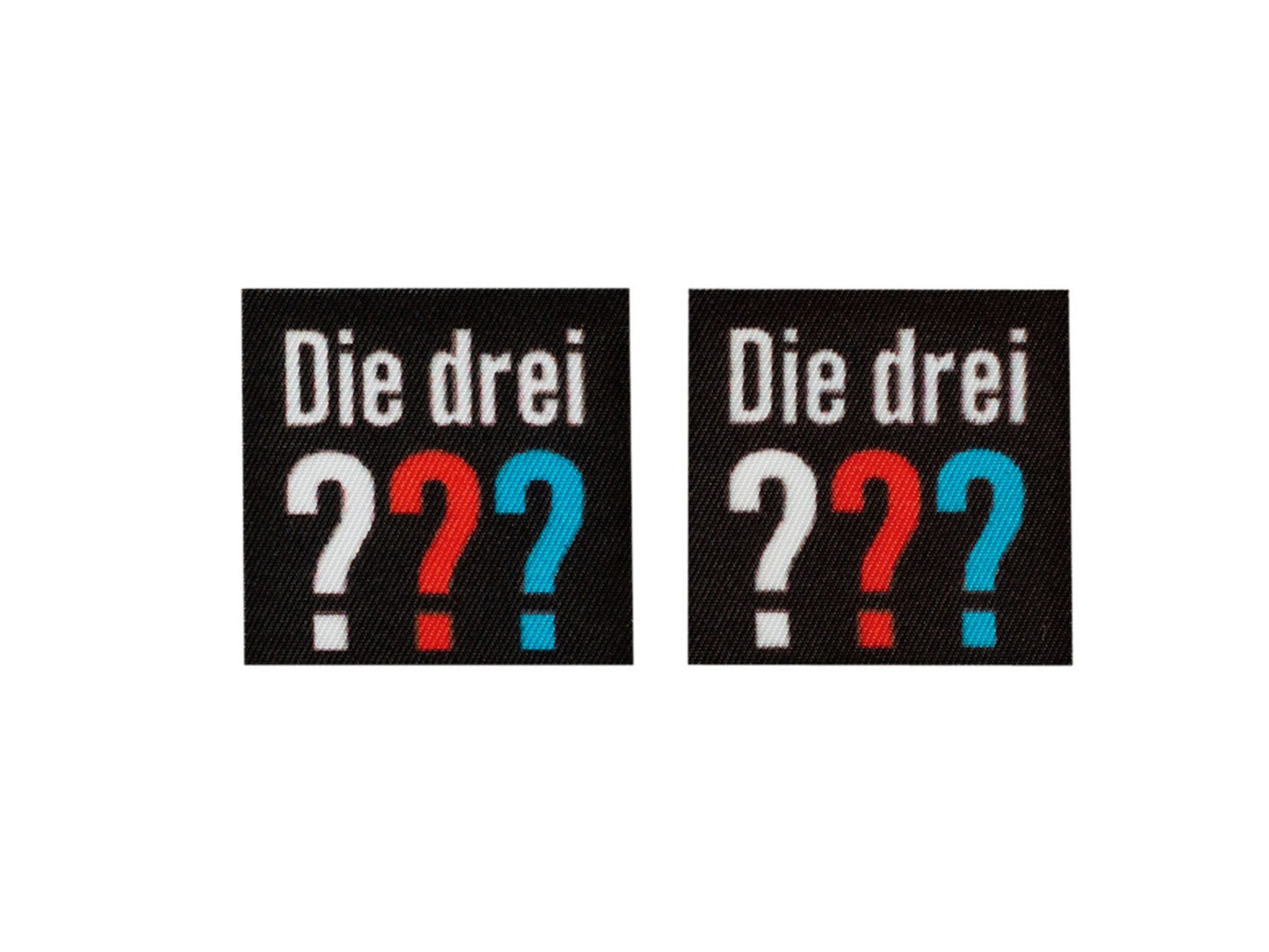 Die drei ???© Logo-Lables Set Bügelbild/Applikation