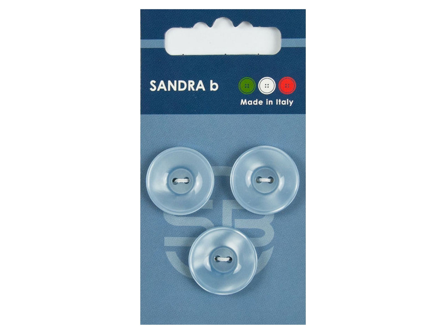 Knopf 2-Loch 20,5 mm hellblau