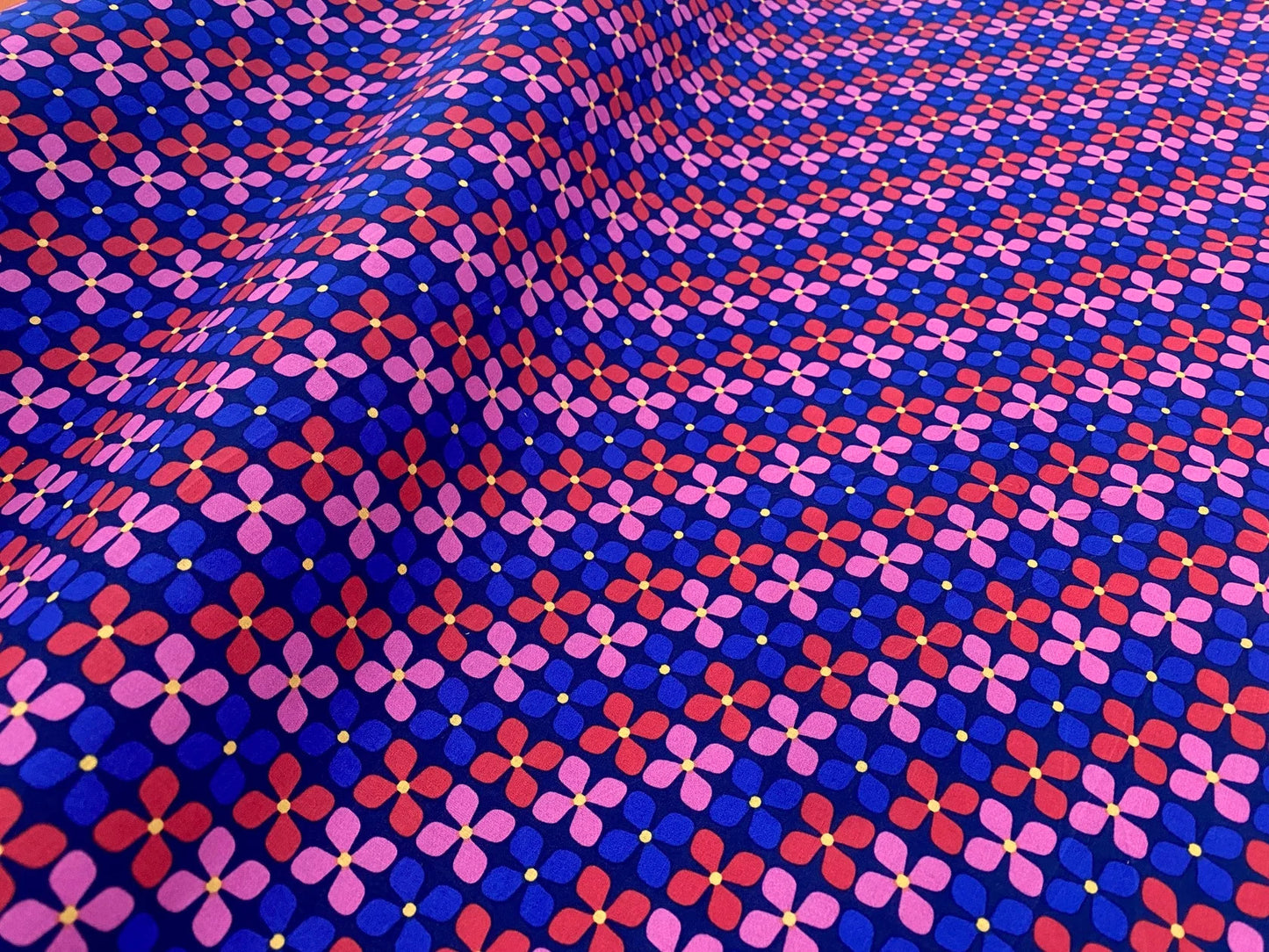 Beschichtete Baumwolle Retro Flowers