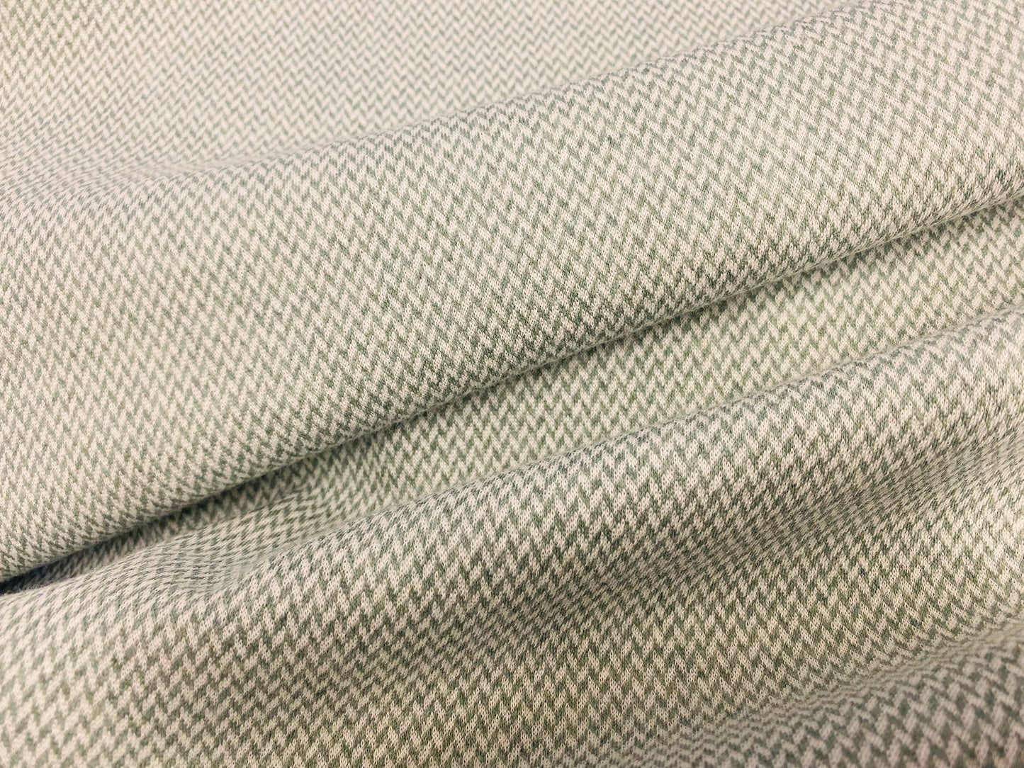 Jacquard-Jersey Zickzack Mint