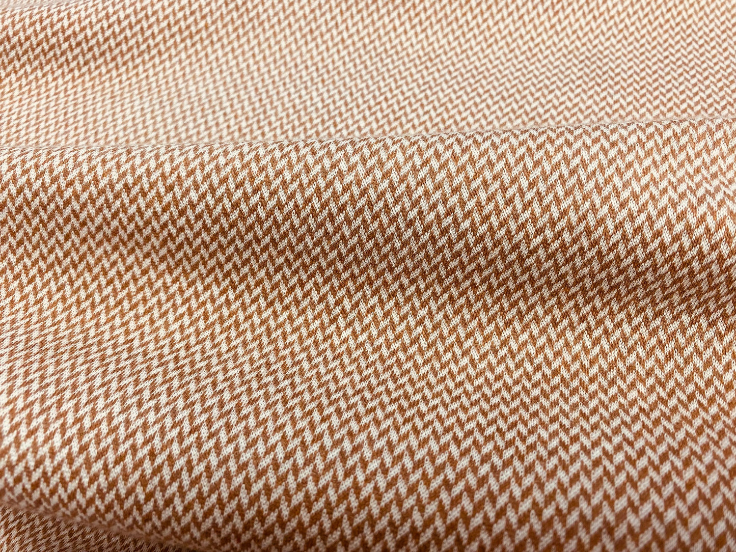 Jacquard-Jersey Zickzack Hellbraun