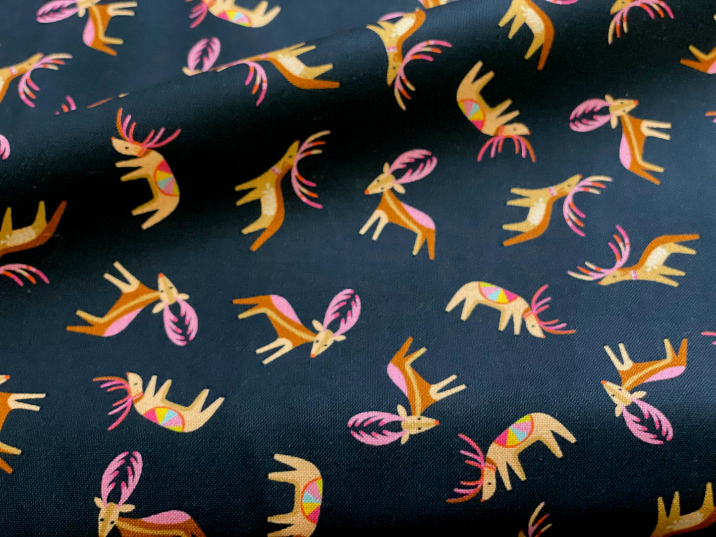 Baumwollstoff Mini Rentiere Dear