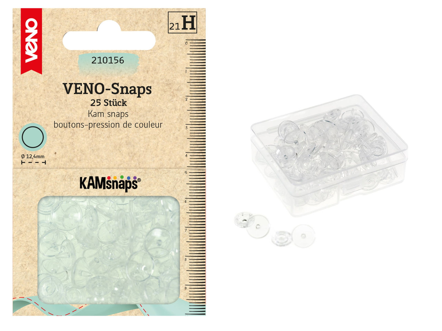 VENO-Snaps Druckknöpfe Transparent