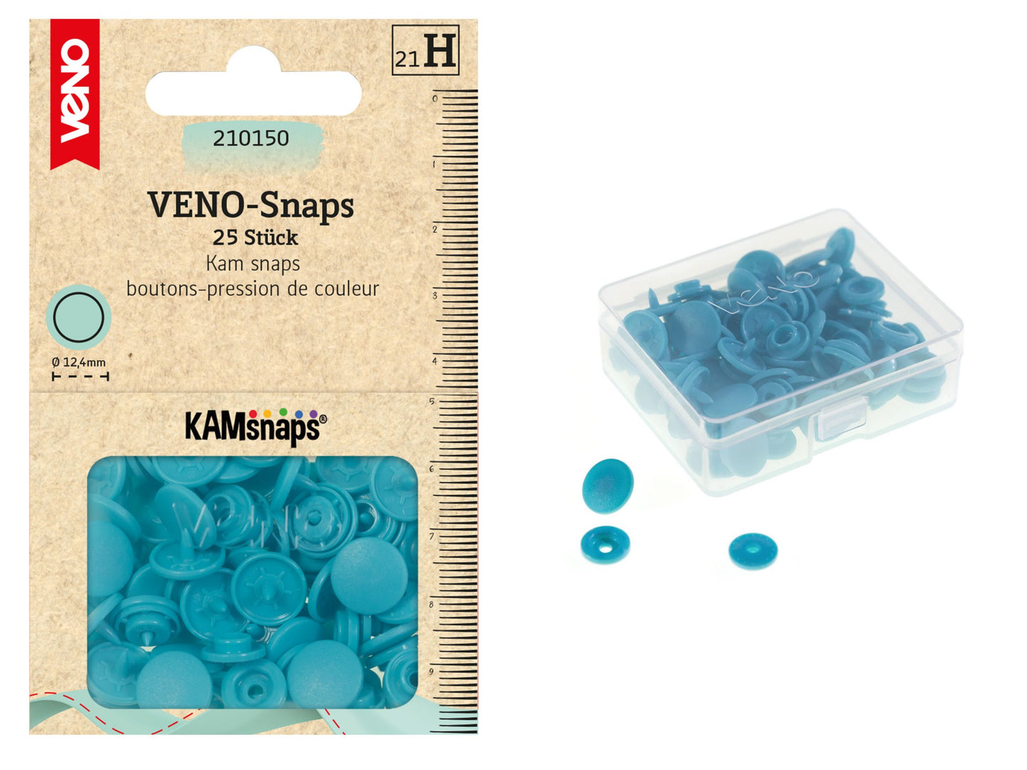 VENO-Snaps Druckknöpfe Türkis