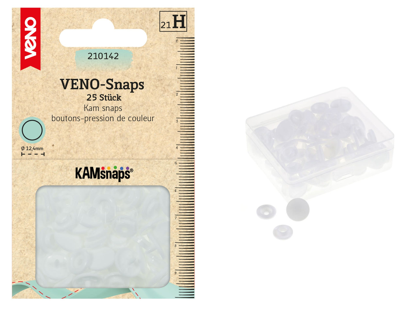 VENO-Snaps Druckknöpfe Weiß